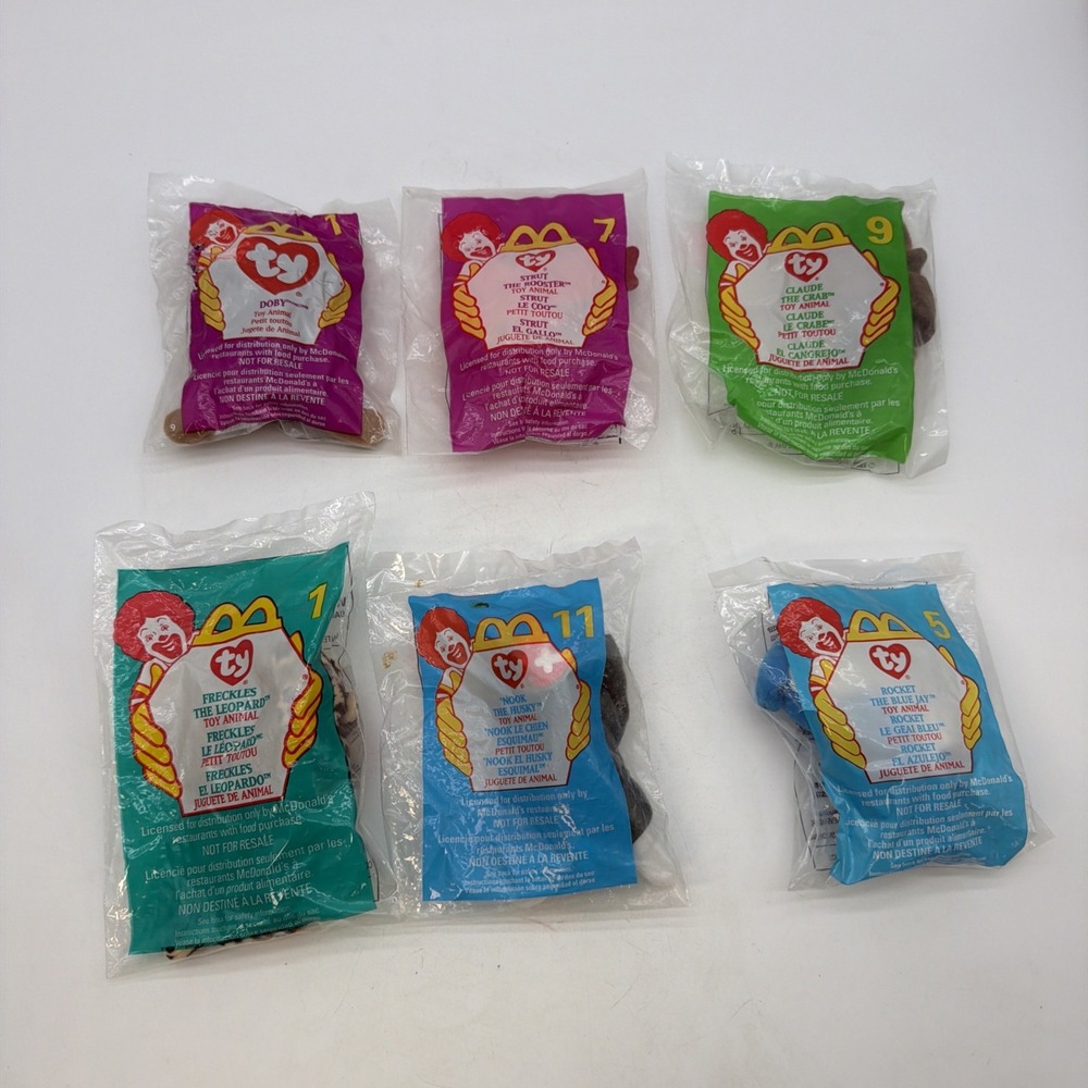 partial collection of sealed 1999 McDonald's Ty Teenie Beanie